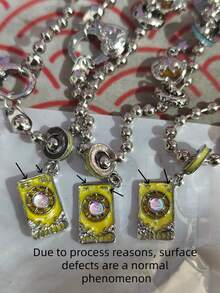 1 件时尚复古 Y2K 独特闪亮星星太阳链手链，适合女性夏季、节日、派对、海滩、正式场合 - 查看 2