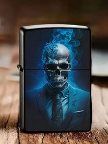 1pc Gothic Skull Lighter Case, Kerosene Lighter Replacement Shell, Compatible With Propane/Fuel Lighters - Compatible With Standard Lighters (Shell Only, Lighter Not Included) - Creative Gothic Style, Holiday Gift, Suitable For Daily Carry Or Special Occasions