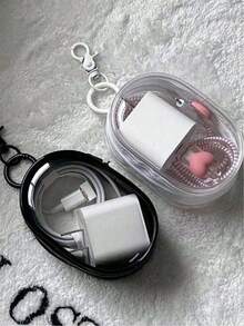 1 túi đựng đồ mini trong suốt có khóa kéo, túi đựng đồ nhỏ đa năng kèm móc khóa, túi đựng phụ kiện du lịch trong suốt, nhỏ gọn và thanh lịch, thích hợp để đựng các vật dụng nhỏ, dây cáp, tai nghe, bộ sạc, máy ảnh và các phụ kiện điện tử khác. - Nhiều màu - Xem 2
