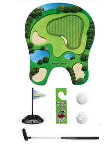 在任何洗手间/浴室里玩迷你高尔夫练习——绝佳的如厕时光 - 彩色 - 查看 8