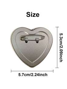 Huy hiệu hình trái tim, Huy hiệu/Trâm cài áo thời trang cổ điển, Thiết kế phẳng 2D, Phụ kiện kim loại chất lượng cao, Thích hợp để trang trí quần áo, mũ, ba lô, Quà tặng vui nhộn cho bạn bè, bạn học, đồng nghiệp và thành viên gia đình - Nhiều màu - Xem 4