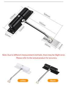 Lightweight Aluminum Alloy Automatic Door Closer, Adjustable Damping Pulley, Home Use Self-Closing Device