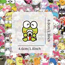 SANRIO 104 miếng dán hoạt hình  dễ thương - Chống thấm nước, thích hợp để trang trí điện thoại, laptop, sổ tay, bình nước, đồ dùng làm sổ lưu niệm, văn phòng phẩm. - 104 CÁI - Xem 4