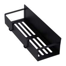 Living And Home Magnetic Fridge Spice Storage Rack Multi Pack Carbon Steel Iron Matte Black Space Saving Organizer - Style-b 4Pcs - View 5