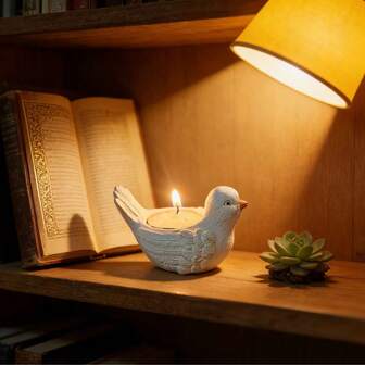 1 st fredsljusstake i vintage-stil i europeisk harts, lämplig för sovrum, vardagsrum, bönerum, bröllopsdekor