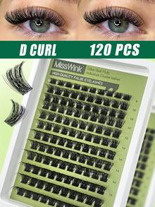 Miss Wink 120 Clusters Fluffy Curled Eyelashes, D Curl, 0.07mm DIY Eyelash Extension, 3D Volumizing, 8-16mm Mixed Length, Comfortable & Natural Cat Eye Lashes, Best Gift For Women & Girls - D - View 8