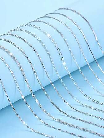 Newsoul 1件装多功能叠戴项链，925纯银镀金，简约设计，女士项链，优雅首饰，送给女朋友的礼物