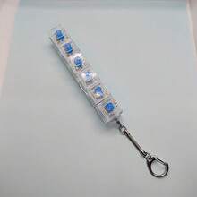 1个键盘按键挂件 - 可按压减压玩具，便携式办公桌钥匙扣，成人焦虑缓解 - 彩色 - 查看 4