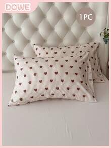 1 件 100% 聚酯纤维心形图案枕套,信封设计,无填充物 - 彩色 - 查看 2