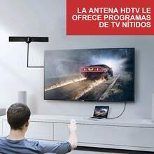 [Linkbits] Antena de TV digital HD para interiores - Admite recepción UHF, excelente calidad de recepción - Paquete de 1, negra, con cable de 1,5 m, cable HD con conector tipo F - Negro - Ver 5
