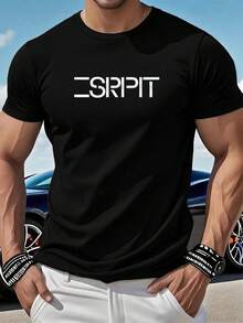Men's Casual Short Sleeve T-Shirt With JavaScript (Script) Logo Print - Summer Crew Neck Coding Theme T-Shirt For Web Developers, Programmers And Tech Enthusiasts - Machine Washable Tech Gift Idea - 黑色 - 查看 6