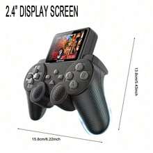 Consola de juegos retro portátil recargable: 520 juegos arcade clásicos, pantalla de 2.4 pulgadas, mando y salida AV TV incluidos - Negro - Ver 5