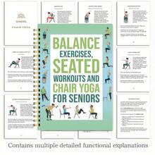 30-Day Chair Yoga Guide, Suitable For Weight Loss, Muscle Strengthening And Flexibility - Beginner-Friendly Exercises, Includes 60 Poses, Suitable For Seniors And Adults, 5.5x8.3 Inches, Green Cover Design, Senior Fitness | Spiral Bound | Durable Spiral Binding, Yoga Exercise Guide - Multicolor - View 12
