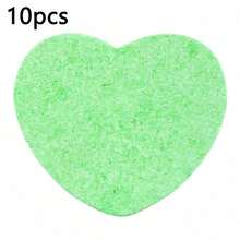 10pcs Heart-Shaped Makeup Remover Pads With Headband, Compressed Round/Heart-Shaped Facial Cleansing Pads, Waterproof Foil Shower Cap, Foil Aluminum Hair Mask Cap, Self-Heating No Electricity Steam Cap, Home Hair Treatment Cap - Multicolor - View 13