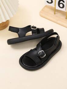 Children's Fashion Versatile Casual Sandals, Boys' Soft Bottom Comfortable Beach Shoes, Toddler Non-Slip Walking Sandals - Black - View 7