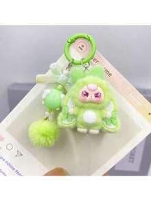 新款大耳朵3岁时尚百搭女士钥匙扣，可爱卡通包包挂饰装饰配件，适合万圣节、教师节、生日礼物、派对礼物、朋友礼物，卡通可爱钥匙扣，小吊坠