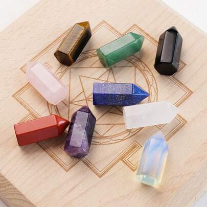 1pc Natural Healing Crystal Point For Home Decoration Or Gift