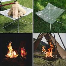 1pc Stainless Steel Folding Campfire Rack, Portable Camping Fire Pit, Suitable For Camping, Hiking, Backpacking, Camping Charcoal Heater, Yard Party, Garden, Backyard Gathering, Portable Camping Stove - Silver - View 4