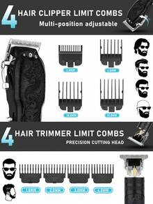 LQT 4pcs/2pcs/1pc Multi-Functional Men's Hair Tools, Professional Hair Clippers For Men, Electric Ear And Nose Hair Trimmer & Beard Trimmer - Sharp, USB Charging, Cordless, Portable Electric Shaver, Suitable For Family And Salon Barber Supplies, Father's Day/Christmas Men's Gifts - 彩色 - 查看 5