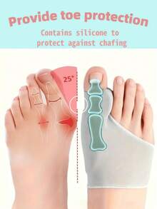 2pcs Unisex Toe Protector Sleeves With Gel Pads, Anti-Friction, High Elasticity, Breathable, Suitable For Day & Night, Soft Knitted Insoles, Foot Protection For High Heels And Boots Insulation, Galentines, Puppy, Carnival,Shoe,Spring Summer Picks,Brides Maid Gifts,Room,Bedroom Deccor,Bedroom Deccor,Beach,Travel,For Men,For Women,Vacation - Multicolor - View 3