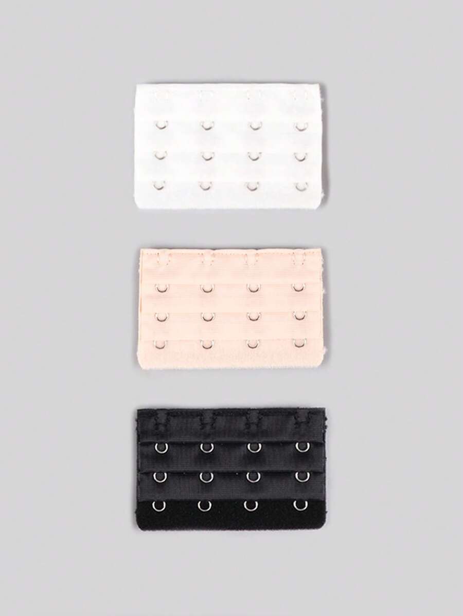 3-Row 4-Hook Bra Extender Clasp, Back Closure Lingerie Accessory - Multicolor - View 1