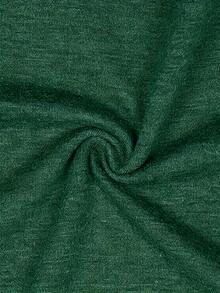 Line Flower - Pattern Printing - Spring And Summer Casual Short Sleeved T-Shirt - Fashion Women's Clothing - 墨綠色 - 查看 3