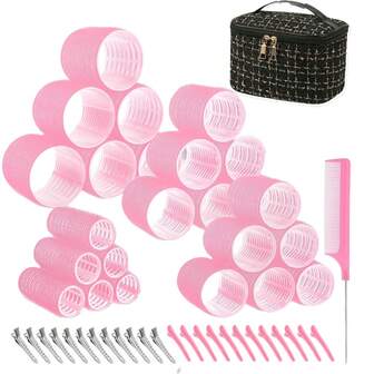 4-Size Self-Gripping Hair Roll Set, Suitable For Long Hair, Short Hair, And Bangs - 50-Piece Set, Including Hair Clips (25mm, 36mm, 48mm, 60mm) As A Christmas Gift