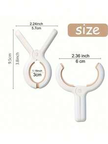 1/4/8/12pcs Beach Towel Clips, Heavy Duty Plastic Clothespins, Blanket Drying Clips, Windproof Clips, Home Essentials - Multicolor - View 3