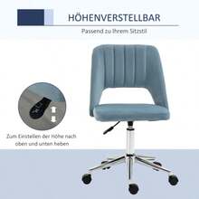 Home Office Chairs - Dusty Blue - View 4