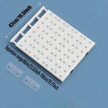 1pc Stackable Closet Organizer Shelf, Expandable Storage Rack For Wardrobe, Cabinet, Kitchen, Dorm, Bathroom - White - View 5