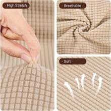 High Elasticity Detachable 6-Piece Chair Cover, Universal Type Suitable For Restaurant Kitchen Hotel Dining Chair Protection Cover - Paquete de 6 caqui - Ver 4