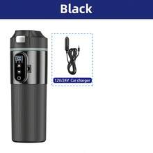 12V/24V 500ml Car Heating Cup, Electric Kettle, Stainless Steel Smart Temperature Control LCD Display Travel Coffee Mug Warmer