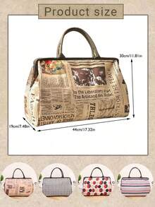 Women's Boston Bag, Handbag And Crossbody Bag, Large Capacity Commuter Bag,Shoulder Crossbody Bag,Spacious Work Tote, Lightweight And Durable Material Design,Adjustable Strap,Essential For Travel, Work And School - 彩色 - 查看 8