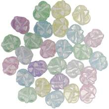 10个亚克力透明彩色丝带蝴蝶结，心形串珠DIY工艺品，可用于手机挂绳、笔、钥匙扣、珠宝配件、节日礼物