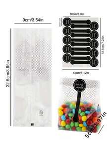 Bộ 10 túi đựng bánh quy trong suốt, thích hợp để đóng gói bánh quy, bánh ngọt, sô cô la, kẹo và đồ ăn nhẹ. Lý tưởng cho các bữa tiệc nướng bánh. Những túi đựng bánh quy, túi đựng thực phẩm và hộp đựng thực phẩm trong suốt này không chỉ thích hợp cho việc làm bánh và đồ dùng học tập, mà còn cho nhiều dịp khác nhau như đựng kẹo, sô cô la, bánh quy, đồ dùng cho tiệc Ngày Valentine, quà tặng Ngày của Mẹ, quà tặng và quà cưới. Kèm theo 10 nhãn dán thủ công. - Xem 3