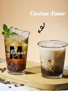 Customized Name Water Bottle, Personalized Transparent Insulated Cup, Transparent Name Cup, Customized Drinking Cup, Office Cup, Fitness Water Bottle, Bridesmaid Gift Cup, Customized Text Cup, Daily Hydration Cup, Personalized Drinkware, Customized Text Drinking Cup, Suitable For Office, Gym Daily Use, Bridesmaid Gift Bottle, Back To School Gift, Halloween, Christmas Gift, Valentine's Day Gift - Multicolor - View 2