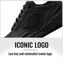 Skechers Giày nam thường ngày D'LITES Series, giày thể thao buộc dây ngoài trời, đế Goodyear thoải mái + mút hoạt tính Air-Cool, giày thể thao thường ngày ngoài trời 237145-BBK - Tất cả màu đen - Xem 4