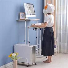 computadora de pie pequeño con Altura Ajustable, computadora móvil con Ruedas, Estaciones de Trabajo de computadora, Mesa de pie portátil para Cinta de Correr para Caminar, escritorios - Inclinación de luz Hu - Ver 3