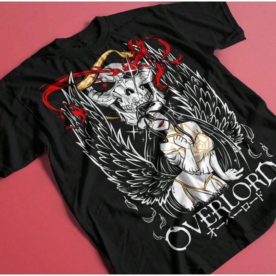 Albedo Overlord Tshirt, Anime Overlord Character, Demon Girl, Succubus, Ainz Ooal Gown, Momonga, Tomb Of Nazarick, Anime Streetwear - 圖片的主色調 - 查看 1