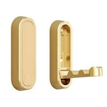 Perchero de pared montado con ganchos retro, baño, percheros metálicos, gancho colgador de ropa individual para entrada, armario de abrigos, montaje en pared - Dorado - Ver 10