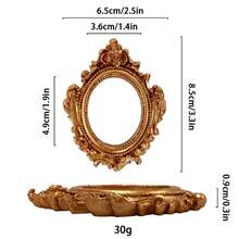 欧式复古INS金色迷你相框道具美甲项链拍照饰品珠宝拍摄背景配件 - 彩色 - 查看 63