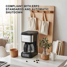 SOKANY 04044 Commercial Premium American Coffee Maker, Coffee & Tea 2-In-1 Machine, 650W High-Efficiency Heating, Durable Metal Body, Pre-Infusion Technology To Enhance Extraction, Fully Unleash Coffee Flavor, 750ml Large Capacity To Serve 6 People At Once, 24-Hour Preset, Enjoy Fresh Brewed Coffee In The Morning, Suitable For Dorm, Home And Office - EU E Type Plug(220-240V) - View 8