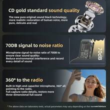 KS08 Wireless Microphone, 600mAh Battery Capacity, Compatible With Smartphones, PCs, Tablets | Essential For Podcasting Studio, Ideal For Live Streaming, Gaming And Recording, Smart Noise Cancellation Display Microphone