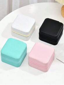 3-stöckige Samt-Schmuckbox, Schubladenart Schmuckorganizer-Box für Halsketten, Ohrringe, Ringe, Geschenk für Frauen und Mädchen, große Kapazität tragbare Schmuckbox, Badezimmer Aufbewahrungsbox, Schreibtisch Schubladenbox, stapelbare Schmuckbox, Schubladenart Schmuckbox, Ring Box Ohrring Organizer, Schubladenart Schmuckbox, 3-lagige Acryl-Samt-Schmuckbox - Verschiedenfarbig - Übersicht 9