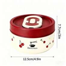 Cherry保温午餐盒，便携式便当盒，304不锈钢，微波炉适用 - 紅色 - 查看 3