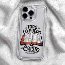Funda para teléfono con diseño de la Biblia de Cristo, Fuerza, Poder y Fe, compatible con iPhone 16, 15, 14 Pro Max, 13, 12, 11, XR y XS Plus. Fabricada en silicona TPU, ofrece protección contra golpes y caídas, además de una excelente sensación al tacto. Es el regalo ideal para familiares, amigos y seres queridos. - transparente - Ver 2