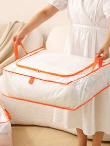 多尺寸大容量床底收纳袋，透明网布材质，配有结实手柄和拉链，可折叠耐用，可重复使用，内部空间宽敞，适用于床底/衣柜/卧室收纳，是宿舍节省空间的理想选择，也可用于收纳衣物、床上用品和旅行行李。 - 彩色 - 查看 3