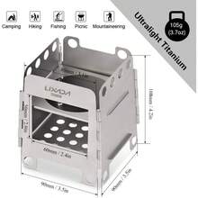 Estufa plegable de titanio para camping estufa de leña con alcohol portatil y ligera ideal para viajes y emergencias - Tipo decombustible de madera - Ver 6