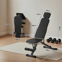 Advwin Adjustable Weight Bench, Foldable Workout Bench With 7 Backrest & 4 Seat & 3 Footrest Positions, 300KG Weight Capacity For Strength Training - Black - View 7