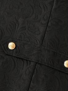 2025 Medieval Retro Costume Men Long Punk Vintage Tailcoat Jacket, Men's Performance Wear - Black - View 6